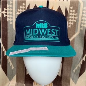 Midwest livestock system once vintage trucker hat